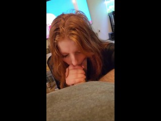 Sexy Ginger Teen Gives Head